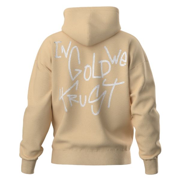 In gold we trust hoodie geel sale