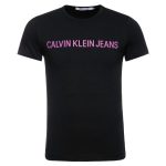 Calvin Klein Slim Logo T-shirt Zwart