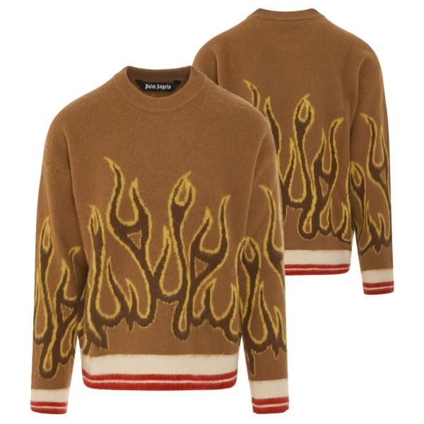 Palm Angels Burning Sweater Bruin