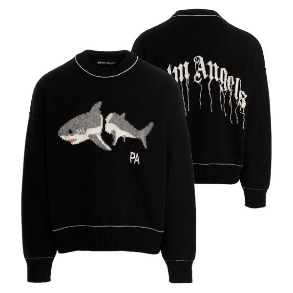 Palm Angels PA Shark Sweater Zwart