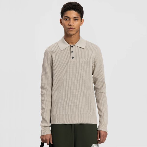 Olaf Lightweight Knitted Polo Off White