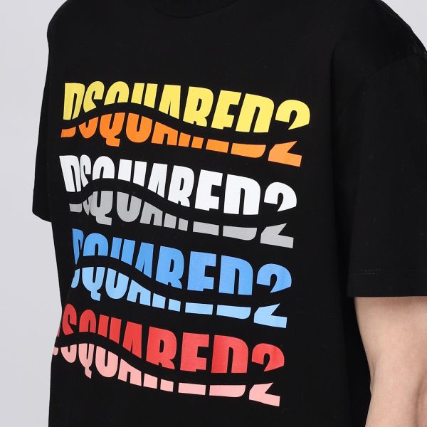 Dsquared2 Color Wave T-shirt Zwart