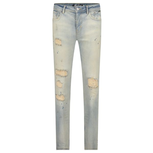 Malelions Stained Jeans Licht Blauw