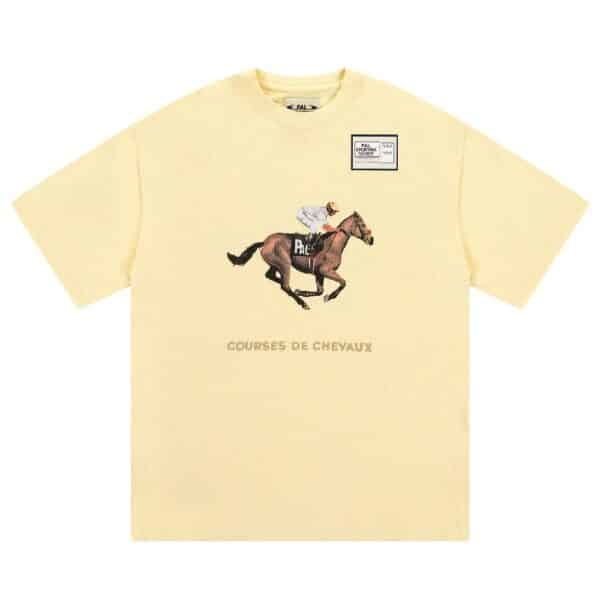 pal sporting goods courses de chevaux t-shirt geel