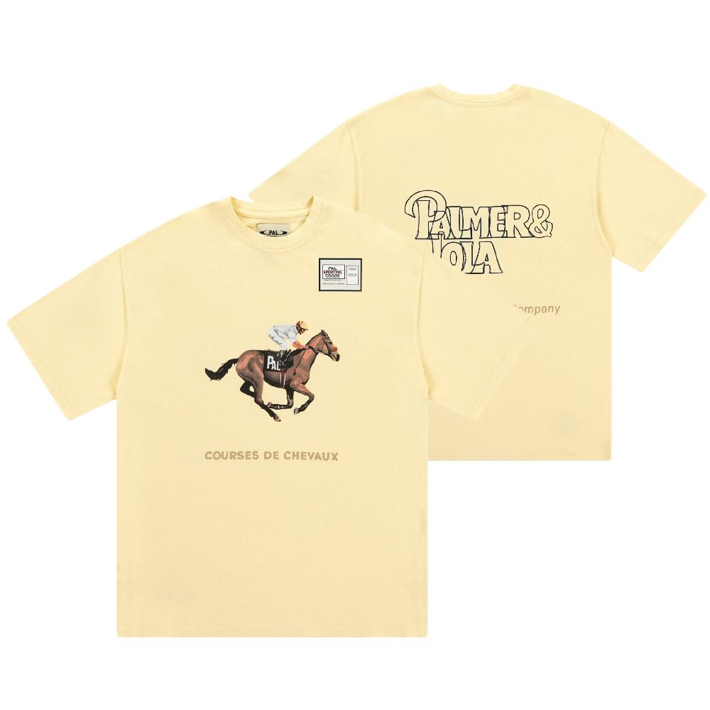 pal sporting goods courses de chevaux t-shirt geel