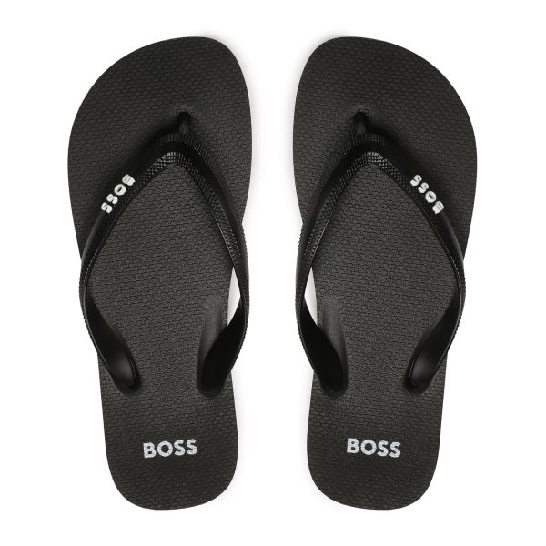 Boss Signature Slippers Zwart