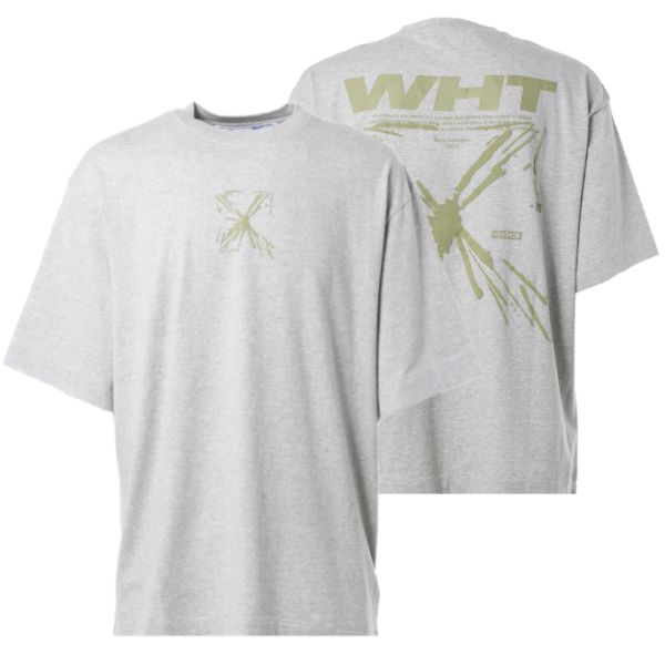 Off-White Splash Arrow Slim T-shirt Grijs