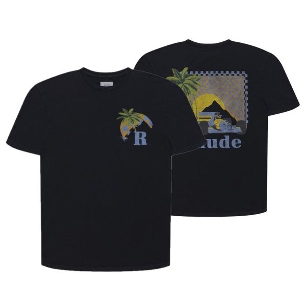 rhude moonlight tropics t-shirt zwart2
