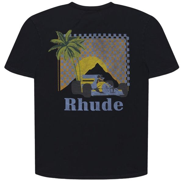 rhude moonlight tropics t-shirt zwart1
