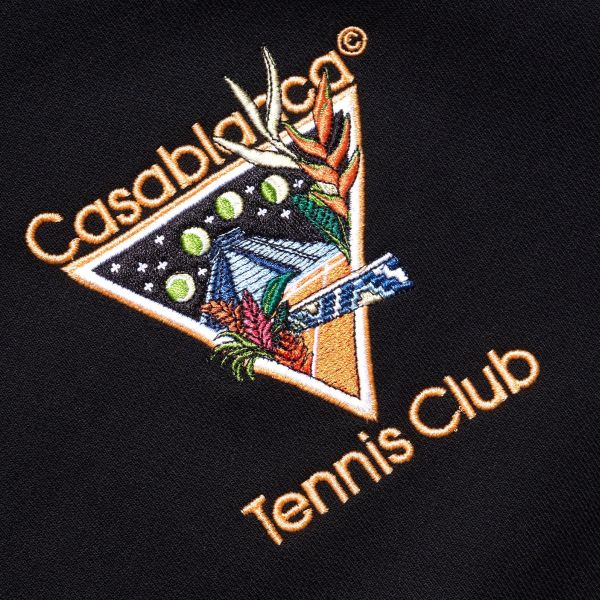 Casablanca Tennis Club Icon Hoodie Zwart