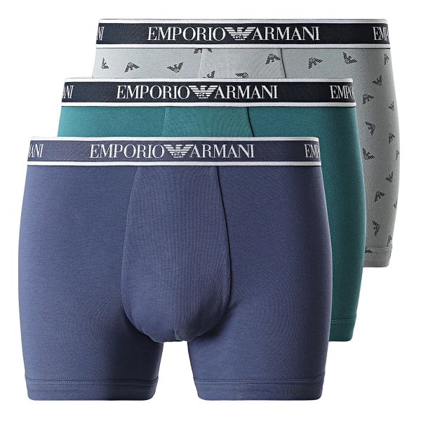 Emporio Armani Boxer 3-Pack Blauw/Groen/Grijs