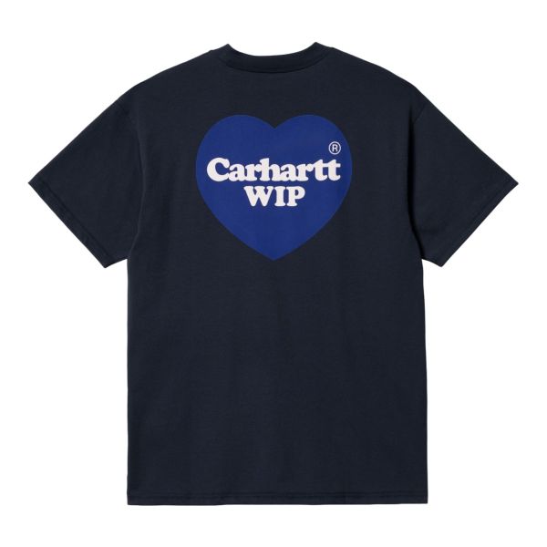 Carhartt Double Heart T-shirt Donker Blauw