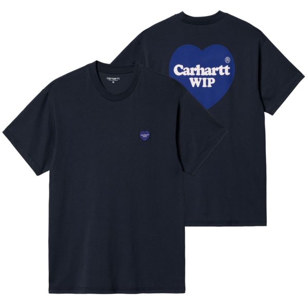 Carhartt Double Heart T-shirt Donker Blauw