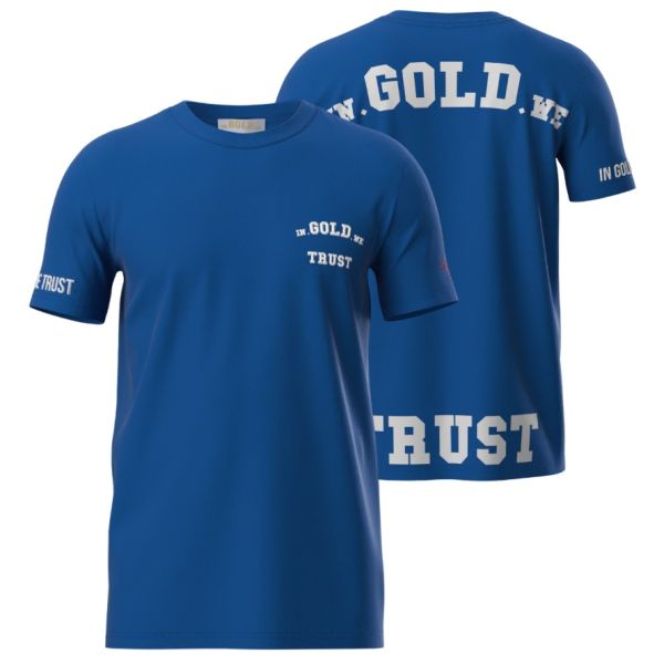 In Gold We Trust The Pusha T-shirt Blauw