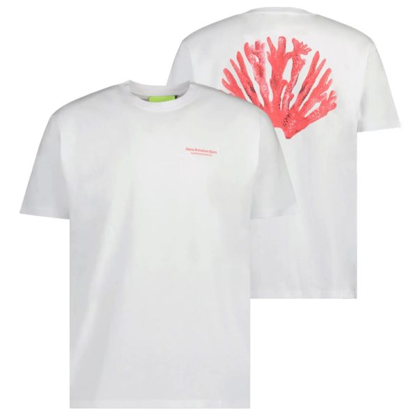 New Amsterdam Surf Association Coral T-shirt Wit