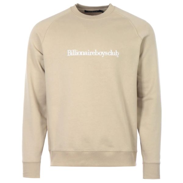 Billionaire Boys Club Embroidered Serif Logo Sweater Beige