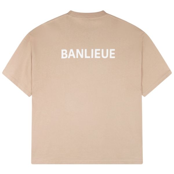 Banlieue Script T-shirt Beige