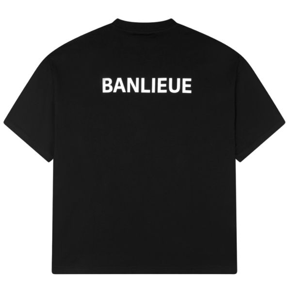 Banlieue Script T-shirt Zwart