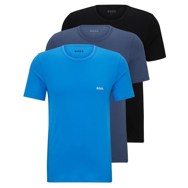 Boss T-shirt 3-Pack Blauw/Zwart
