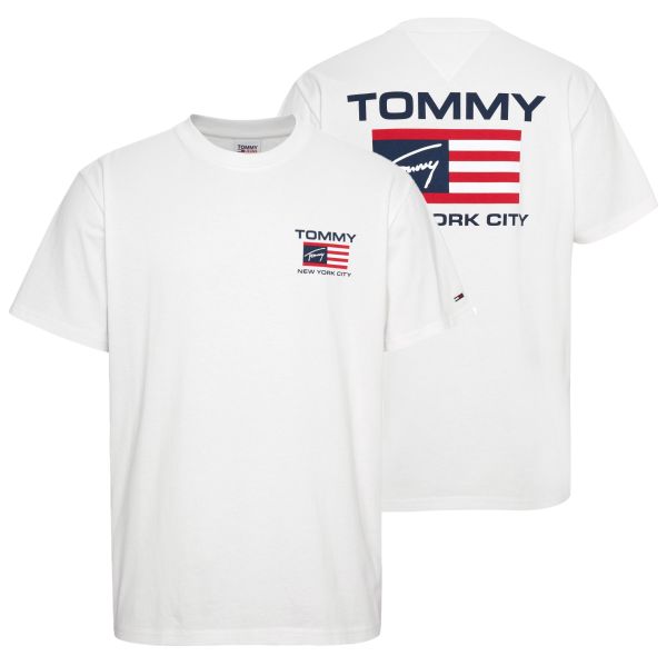 Tommy Jeans Athletic Flag T-shirt Wit