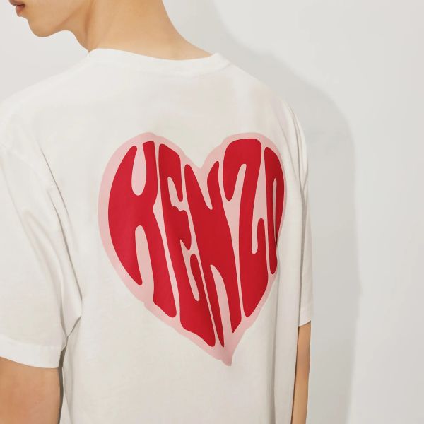 Kenzo Hearts Oversized T-shirt Off White