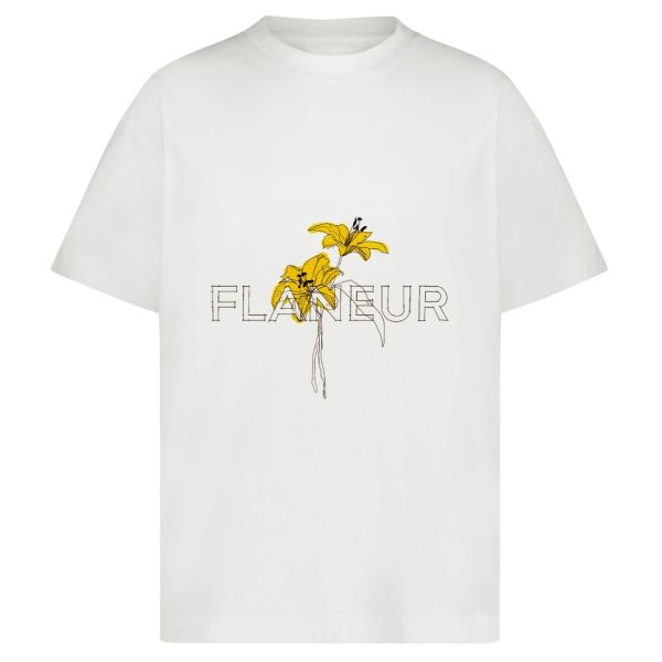 Flâneur La Fleur T-shirt Wit