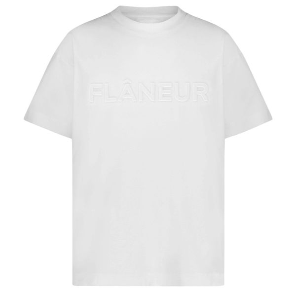 Flâneur Embossed T-shirt Wit