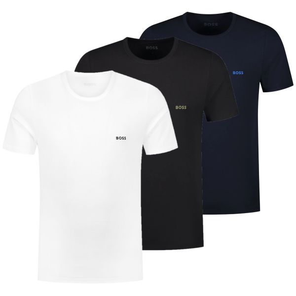 Boss T-shirt 3-Pack Wit/Zwart/Navy