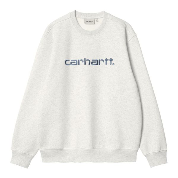 Carhartt Logo Sweater Grijs