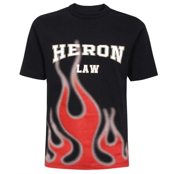 Heron Preston Heron Law Flames T-shirt Zwart