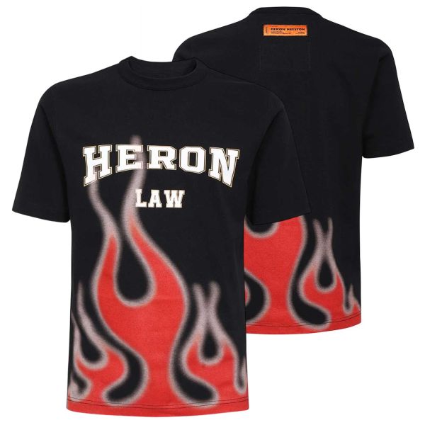 Heron Preston Heron Law Flames T-shirt Zwart