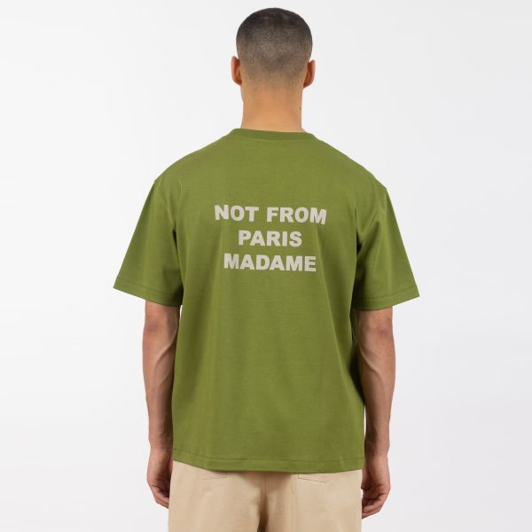 Drôle De Monsieur Slogan T-shirt Groen