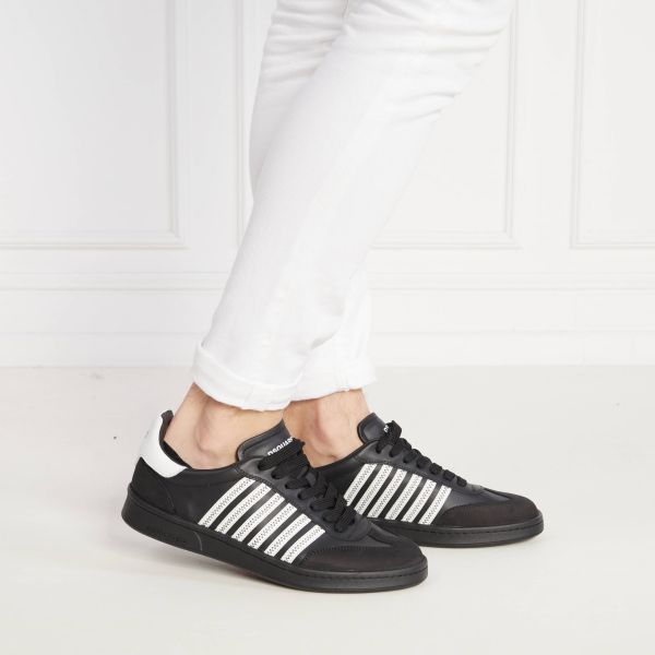 Dsquared2 Striped Sneaker Zwart/Wit