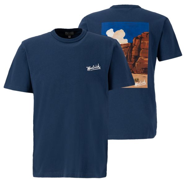 Woolrich Photographic T-shirt Blauw