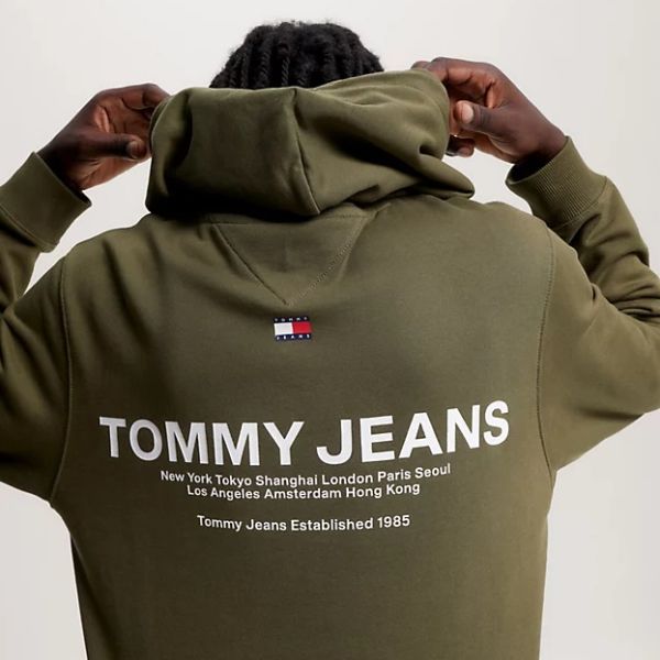 Tommy Jeans Regular Entry Graphic Hoodie Donker Groen