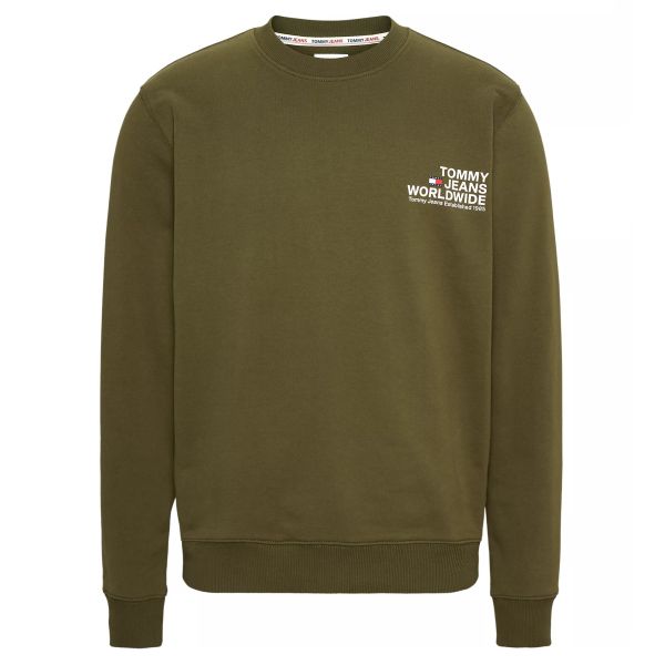 Tommy Jeans Regular Entry Graphic Sweater Donker Groen