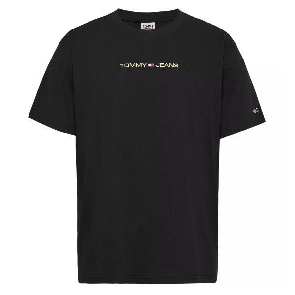 Tommy Jeans Classic Gold Linear T-shirt Zwart