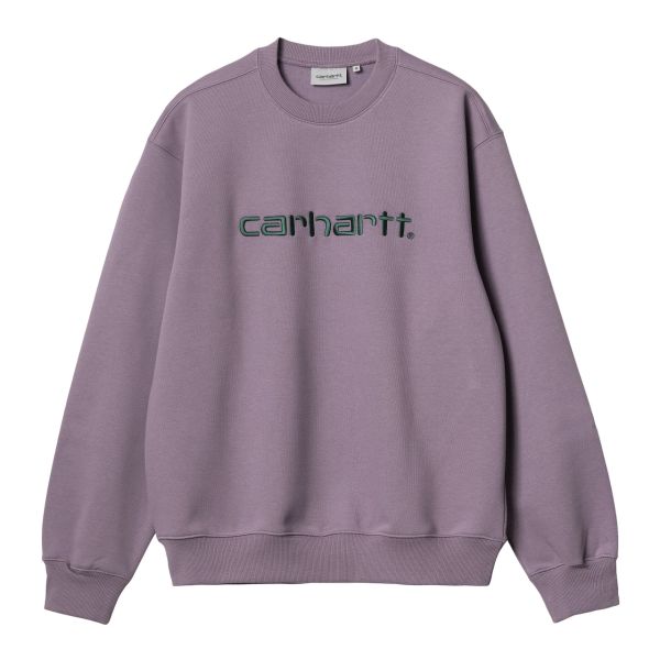 Carhartt Logo Sweater Paars