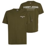 Tommy Jeans Classic Linear Back T-shirt Donker Groen