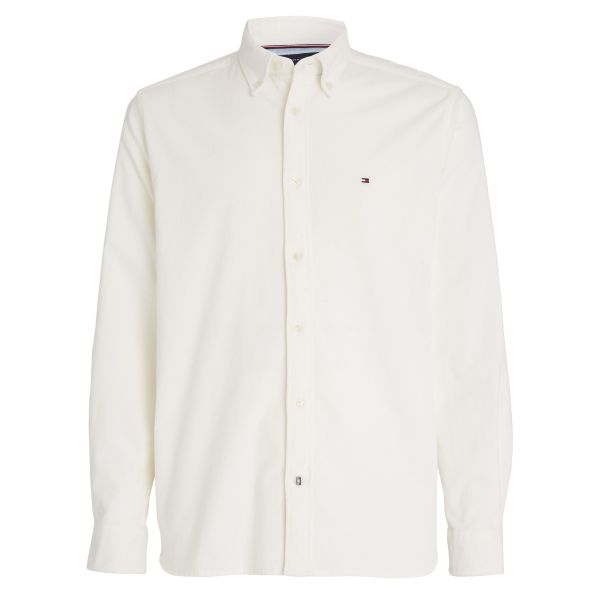 Tommy Hilfiger Flex Solid Corduroy Overhemd Off White