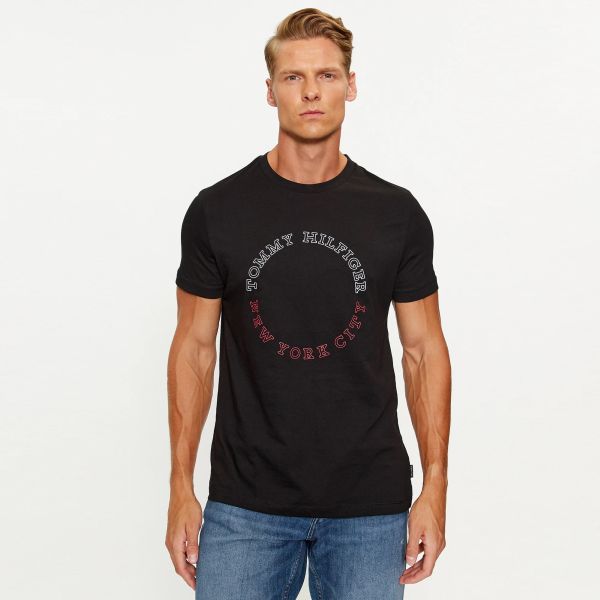 Tommy Hilfiger Monotype Roundle T-shirt Zwart