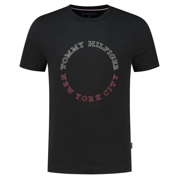 Tommy Hilfiger Monotype Roundle T-shirt Zwart