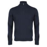 Gran Sasso Zip Mock Sweater Navy