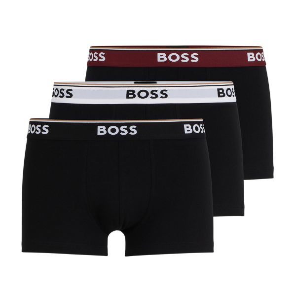 Boss Trunk Boxer 3-Pack Zwart/Wit/Bordeaux
