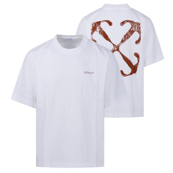 Off-White Scratch Arrow Skate T-shirt Wit