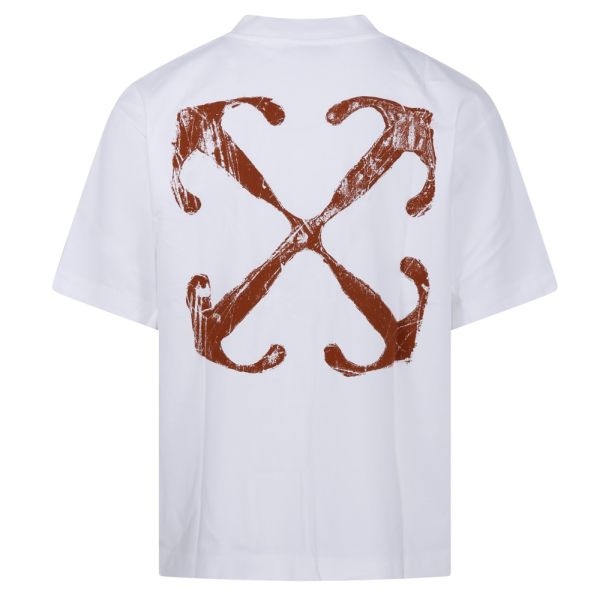 Off-White Scratch Arrow Skate T-shirt Wit