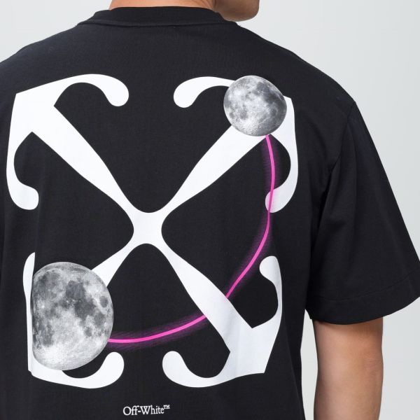 Off-White Double Moon Arrow Skate T-shirt Zwart
