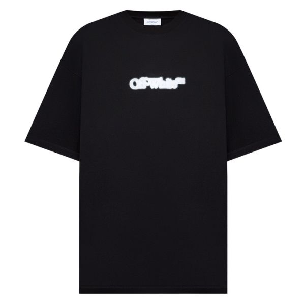 Off-White Blurred Logo Over T-shirt Zwart