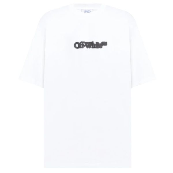 Off-White Blurred Logo Over T-shirt Wit