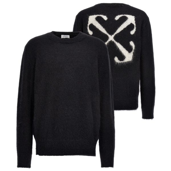 Off-White Mohair Arrow Sweater Zwart